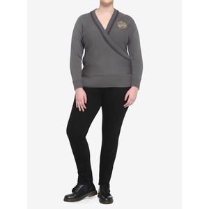 Outlander Crowned Thistle Crossover Knit Sweater Plus Size